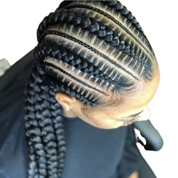 Straight Back Two Cornrows And Stitch