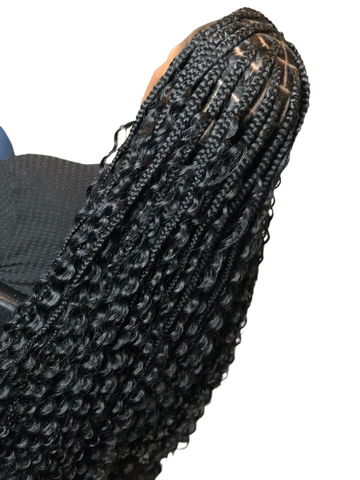 Large Bohemian Knotless Braids